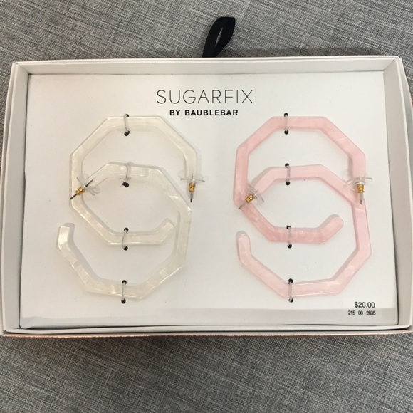 NWT-2 Pair Pierced Sugarfix earrings by Baublebar - Picture 1 of 5